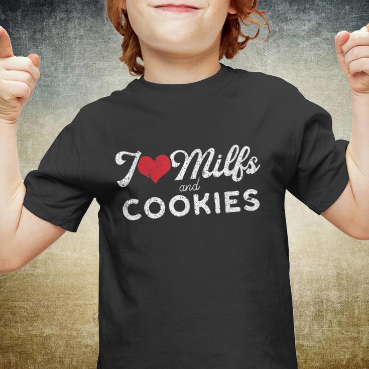 I Love Milfs And Cookies Gift Funny Cougar Lover Joke Gift Tshirt Youth T-shirt