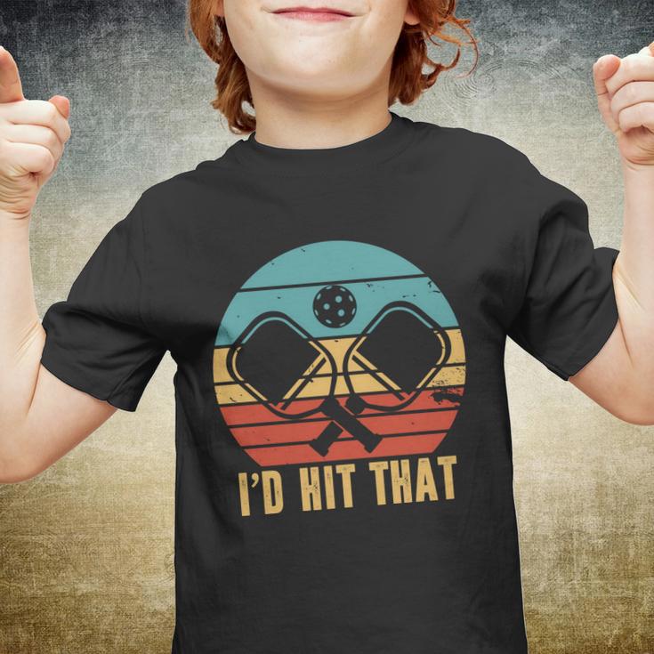 Id Hit That Funny Pickleball Retro Tshirt Youth T-shirt