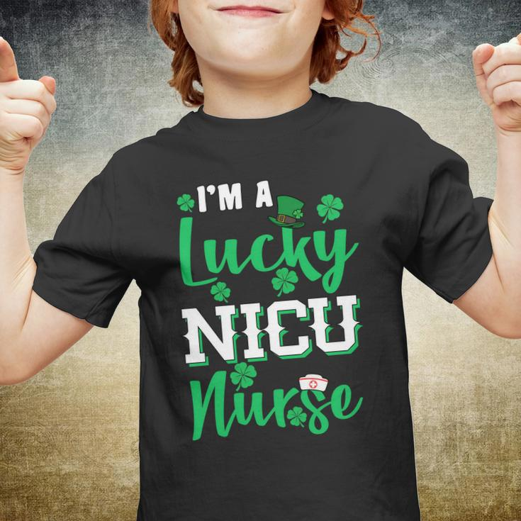Im A Lucky Nicu Nurse St Patricks Day Graphic Design Printed Casual Daily Basic Youth T-shirt