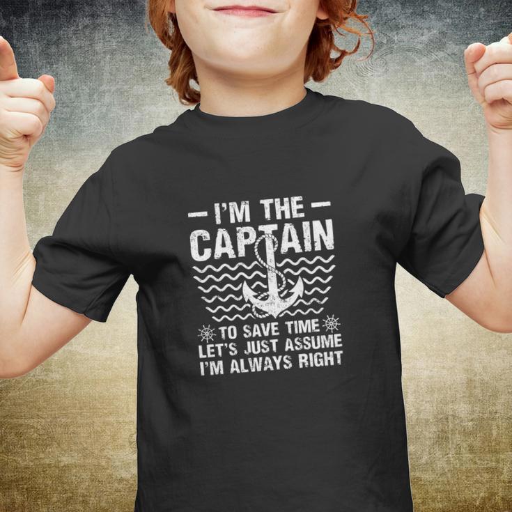 Im Always Right Boat Captain Funny Youth T-shirt