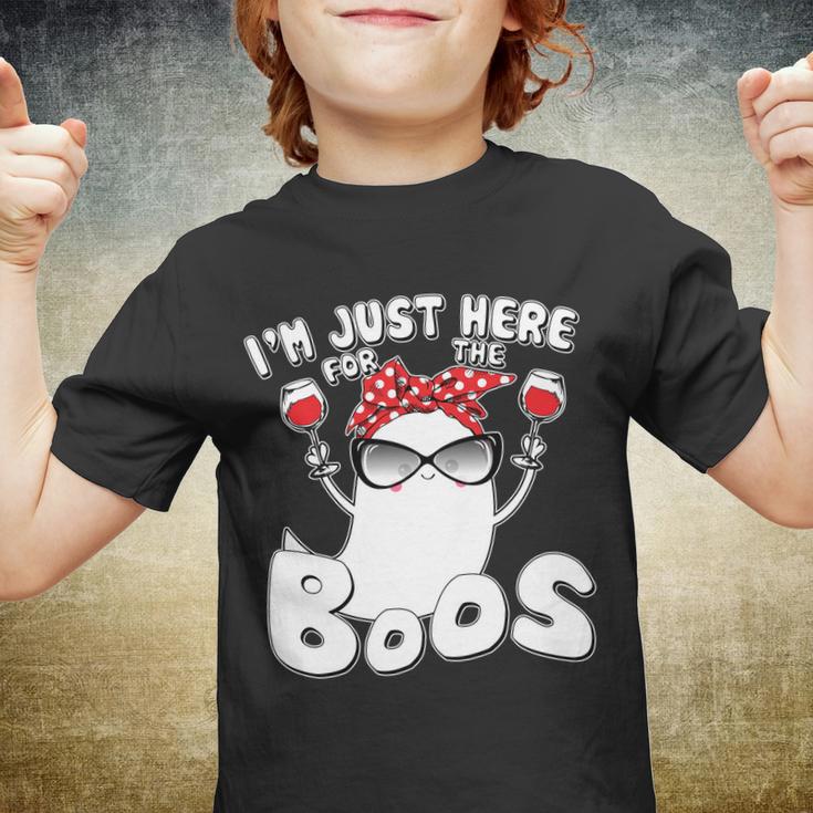 Im Just Here For The Boos Wine Lover Youth T-shirt