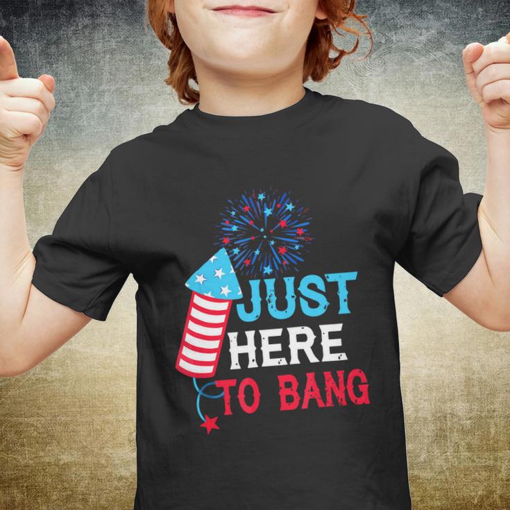 Im Just Here To Bang Funny 4Th July American Flag Youth T-shirt