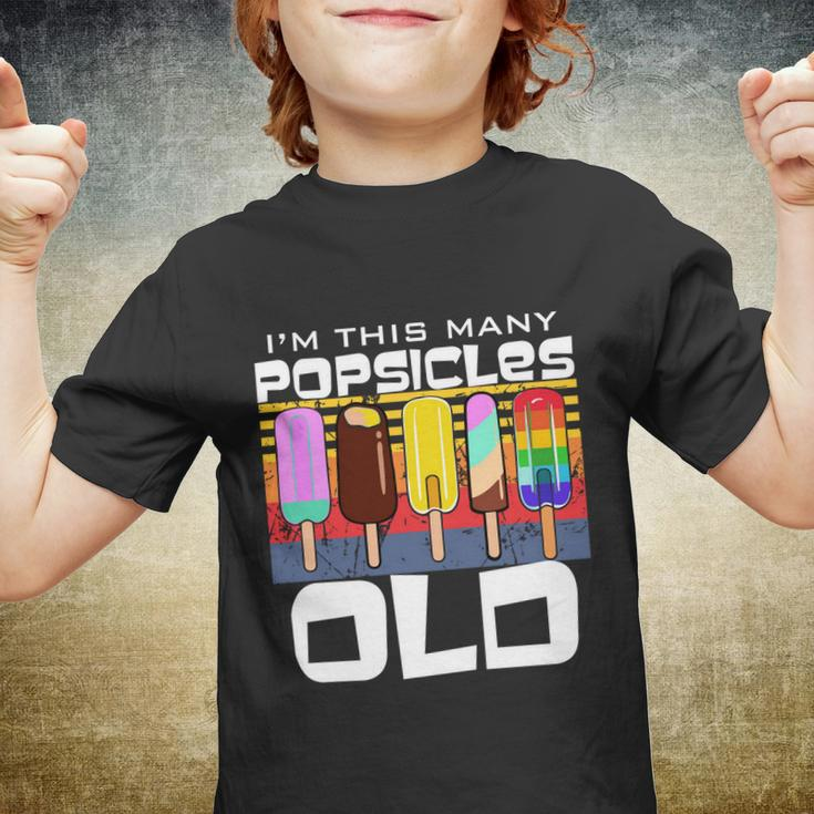 Im This Many Popsicles Old Funny Popsicle Birthday Cute Gift Youth T-shirt