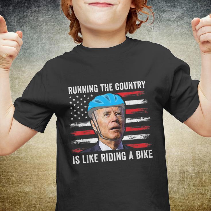 Joe Biden Falling Off His Bicycle Funny Biden Falls Off Bike V3 Youth T-shirt