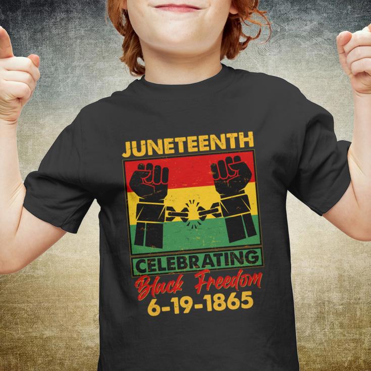 Juneteenth Celebrating Black Freedom 6-19-1865 Breaking The Chains Youth T-shirt