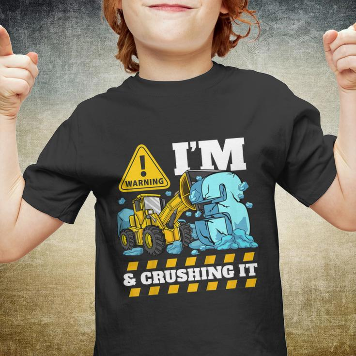 Kids Construction Truck 3Rd Birthday Boy 3 Bulldozer Digger Meaningful Gift Youth T-shirt