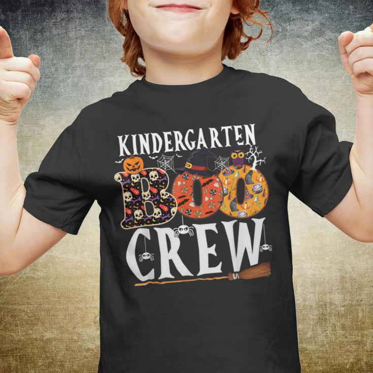 Kindergarten Boo Crew Teachers Halloween Costume Funny Youth T-shirt
