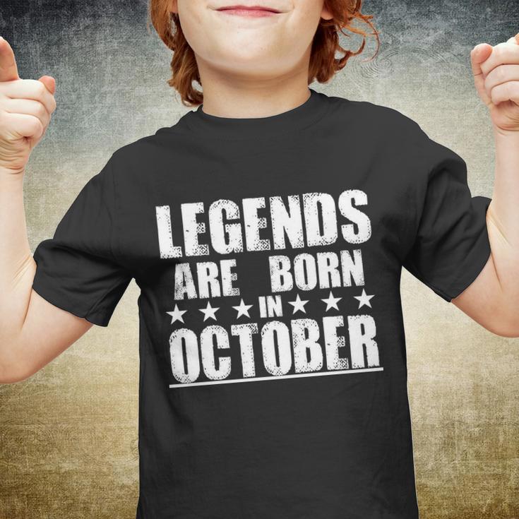 Legends Are Born In October Birthday Tshirt Youth T-shirt