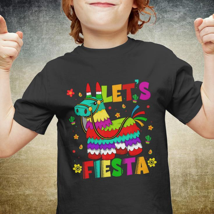 Lets Fiesta Cinco De Mayo Mexican Party Mexico Donkey Pinata Youth T-shirt
