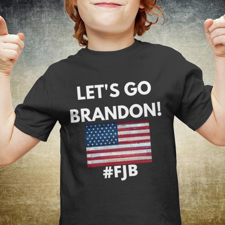 Lets Go Brandon Fjb American Flag Youth T-shirt