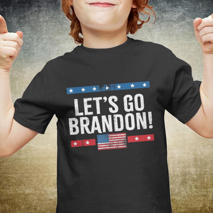 Lets Go Brandon Lets Go Brandon Vintage Us Flag Tshirt Youth T-shirt