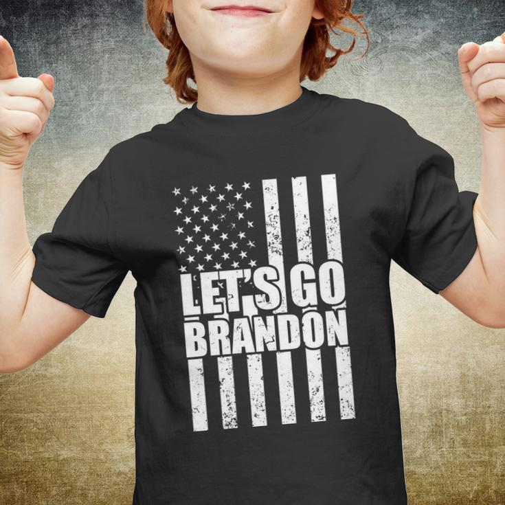 Lets Go Brandon Vintage American Flag Tshirt Youth T-shirt