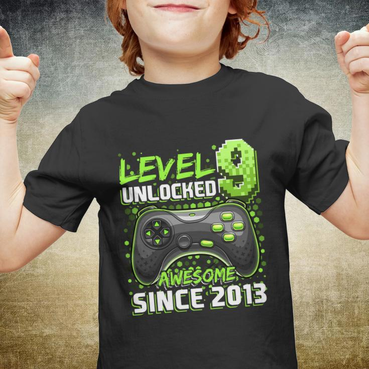Level 9 Unlocked Awesome 2013 Video Game 9Th Birthday Gift V2 Youth T-shirt