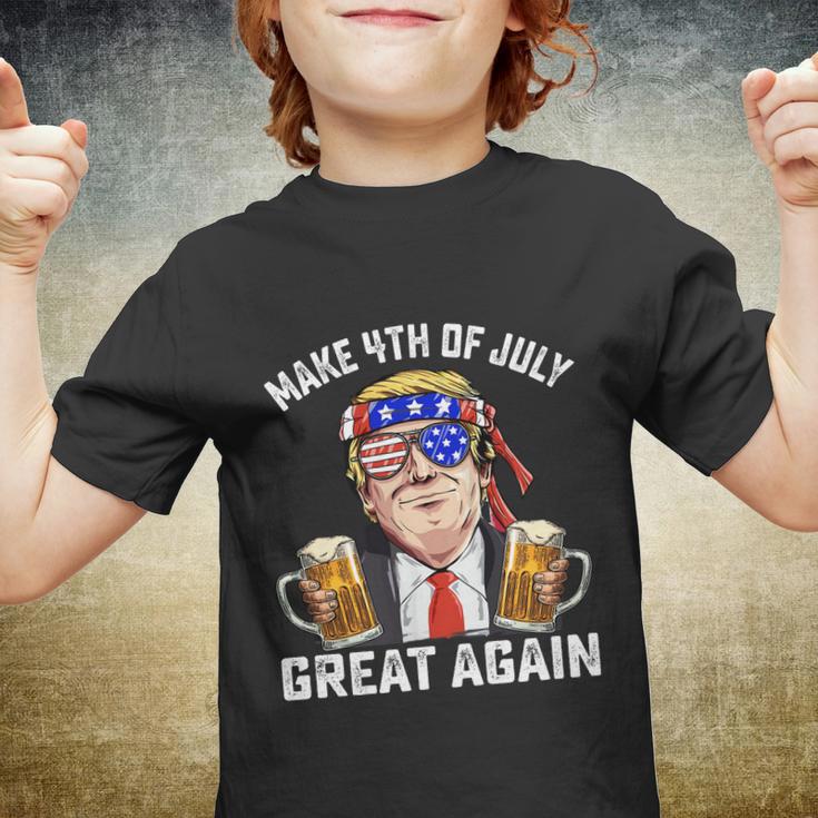 Make 4Th Of July Great Again Trump Ing Beer Patriotic Cute Gift Youth T-shirt