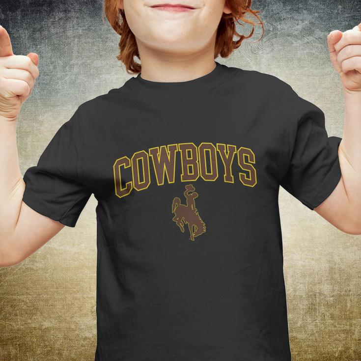 Mens Wyoming Cowboys Apparel Cowboys Arch & Logo Youth T-shirt