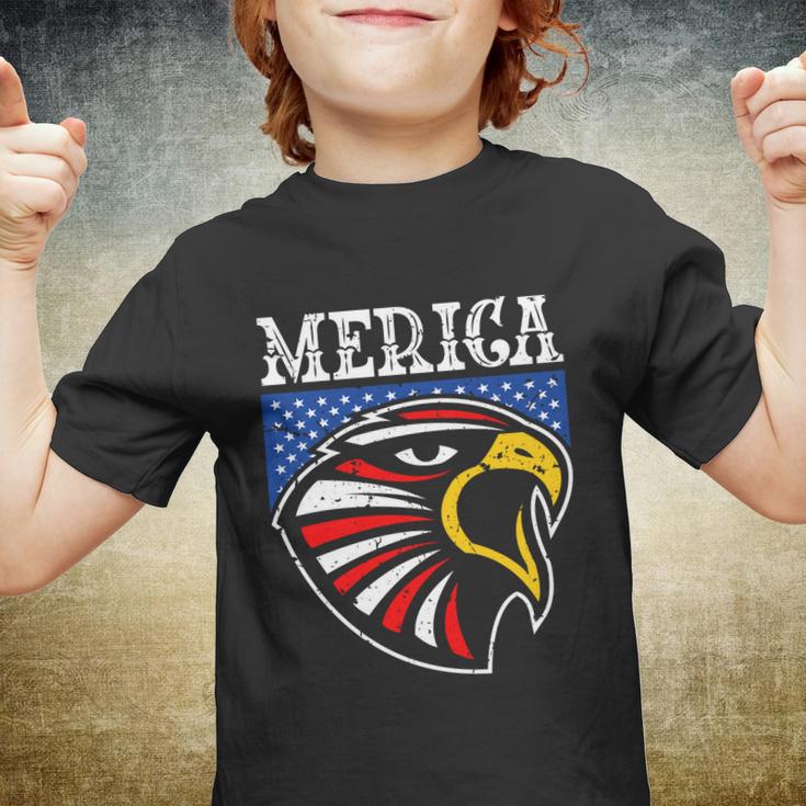 Merica 4Th Of July American Flag Bald Eagle Mullet 4Th July Gift Youth T-shirt