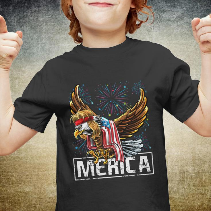 Merica Bald Eagle Mullet 4Th Of July American Flag Patriotic Funny Gift Youth T-shirt