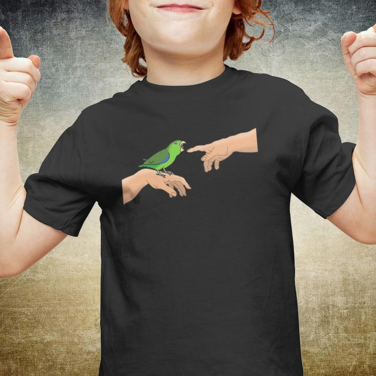 Michelangelo Angry Green Parrotlet Birb Memes Parrot Owner Youth T-shirt