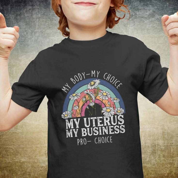 My Body Choice Mind Your Own Uterus Shirt Floral V2 Youth T-shirt