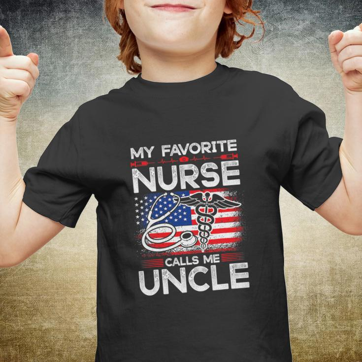 My Favorite Nurse Calls Me Uncle Funny 4Th Of July Youth T-shirt