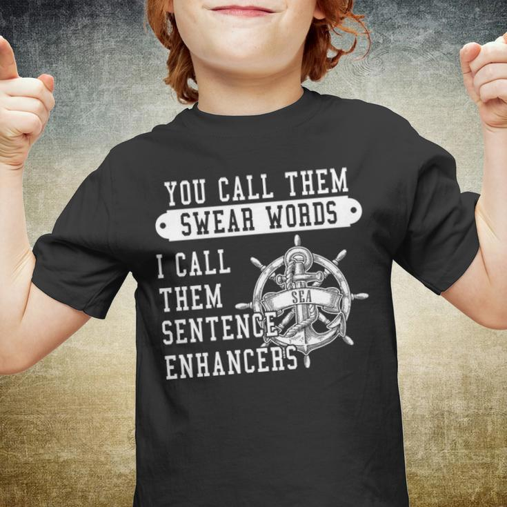Navy I Call Them Sentence Enhancers Youth T-shirt