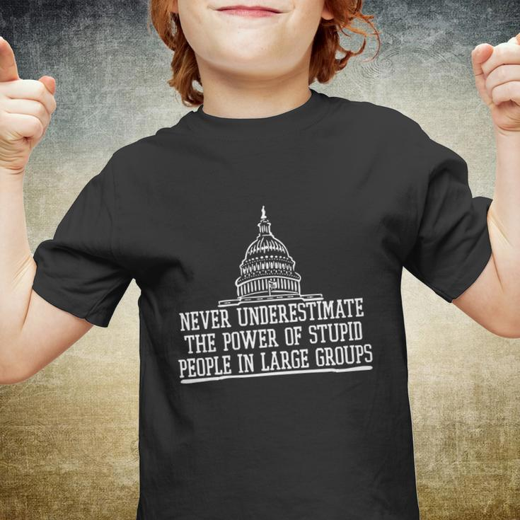 Never Underestimate The Power Of Stupid People In Large Groups V2 Youth T-shirt