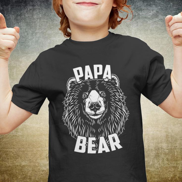 Papa Bear Fathers Day Tshirt Youth T-shirt