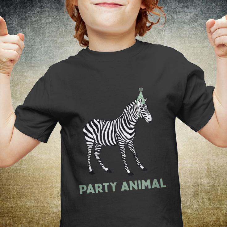 Party Animal Zebra Birthday Zebra Animal Birthday Youth T-shirt