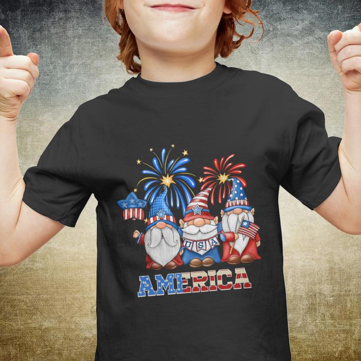 Patriotic Gnomes 4Th Of July Funny Gnome Love American Flag Gift Youth T-shirt