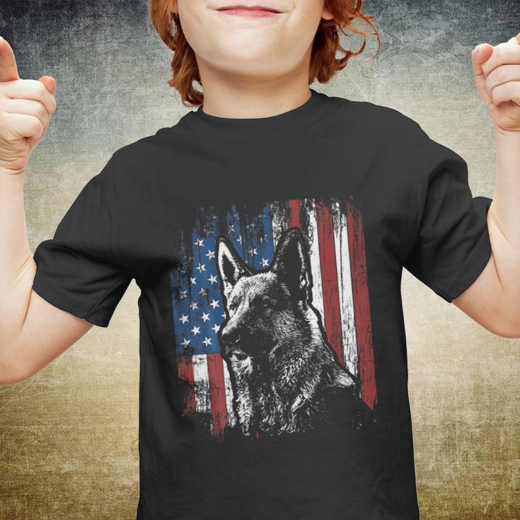 Patrioticgiftgermangiftshepherdgiftamericangiftflag Dog Gift Men Women Gift Youth T-shirt