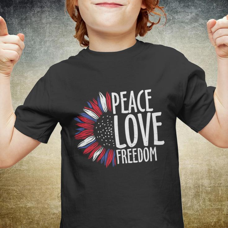 Peace Love Freedom For 4Th Of July Plus Size Shirt For Men Women Family Unisex Youth T-shirt