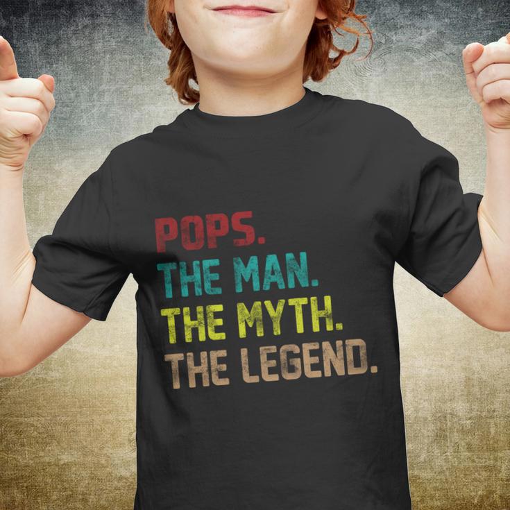 Pops The Man The Myth The Legend Funny Grandpa Tshirt Youth T-shirt