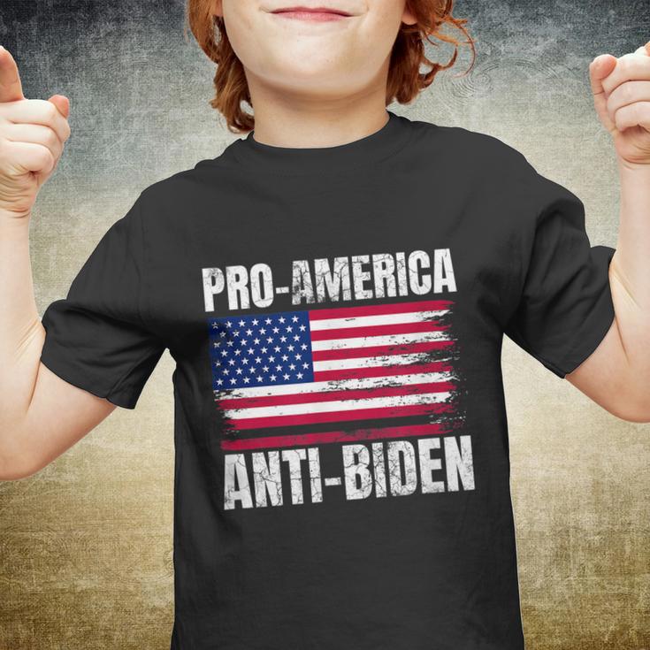 Pro America Anti Joe Biden Usa Flag Political Patriot Youth T-shirt