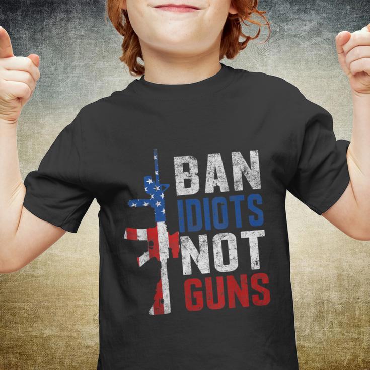 Pro Second Amendment Gun Rights Ban Idiots Not Guns Youth T-shirt