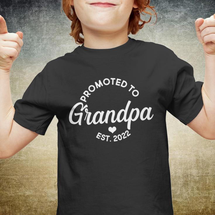 Promoted To Grandpa Est 2022 New Baby Youth T-shirt