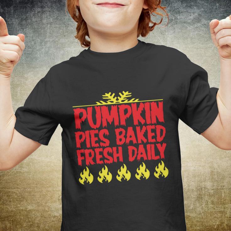 Pumpkin Pies Baked Fresh Daily Halloween Quote Youth T-shirt