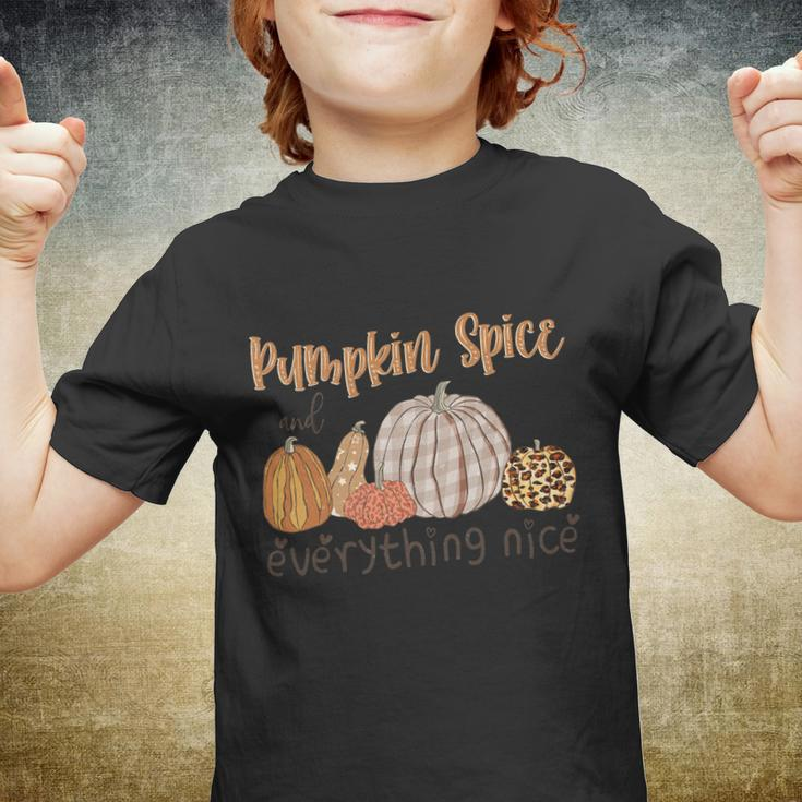 Pumpkin Spice And Everything Nice Thanksgiving Quote V2 Youth T-shirt
