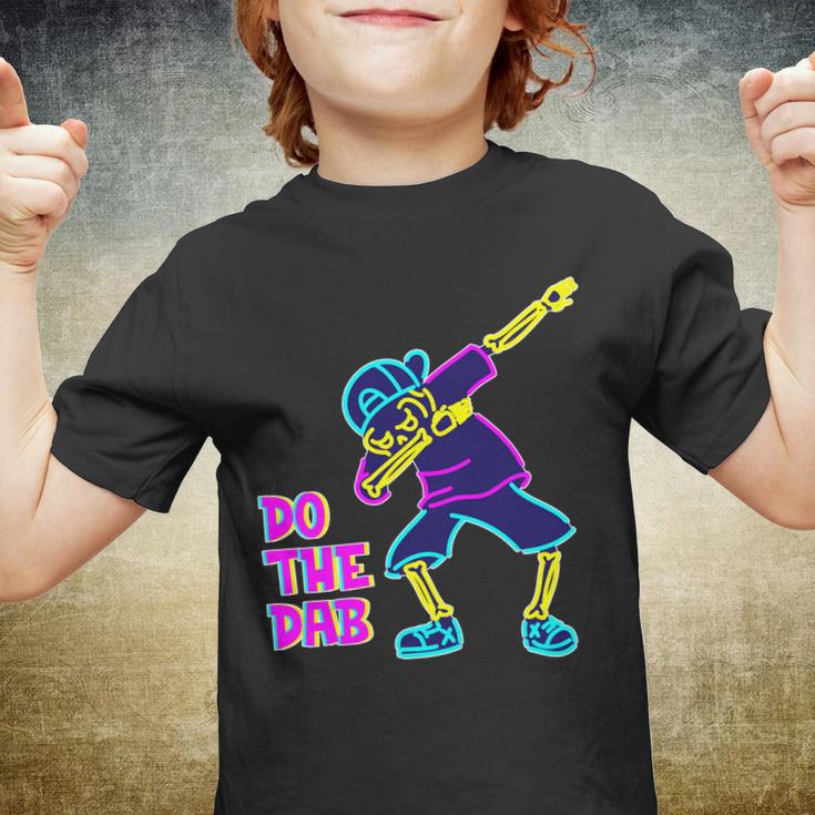 Retro Do The Dab Neon Skeleton Youth T-shirt