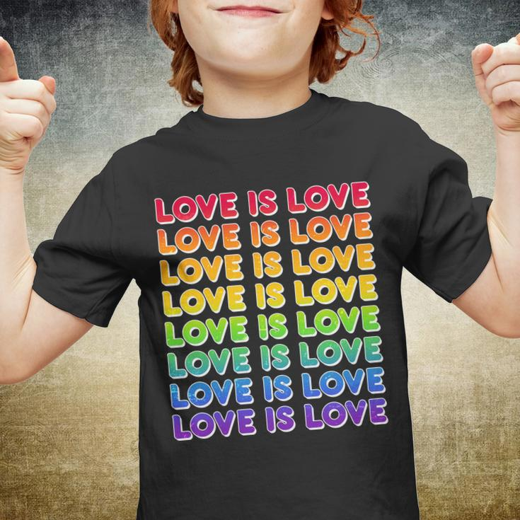 Retro Love Is Love Lgbt Rainbow Youth T-shirt