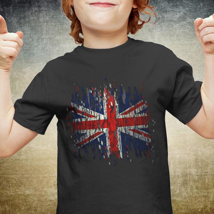 Ripped Uk Great Britain Union Jack Torn Flag Youth T-shirt