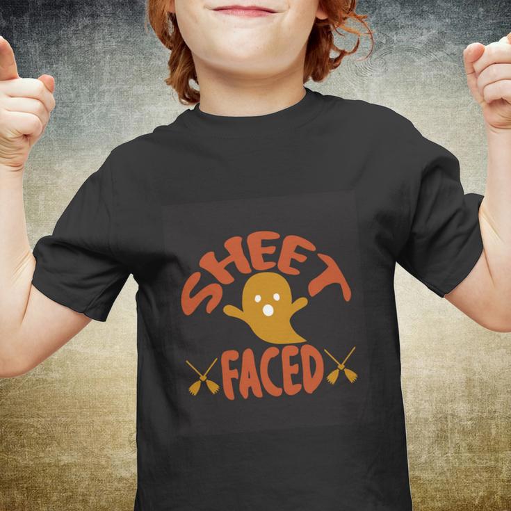 Sheet Faced Ghost Halloween Quote Youth T-shirt