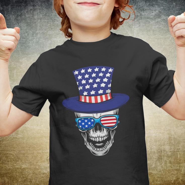 Skull 4Th Of July Uncle Sam Us Graphic Plus Size Shirt For Men Women Family Boy Youth T-shirt