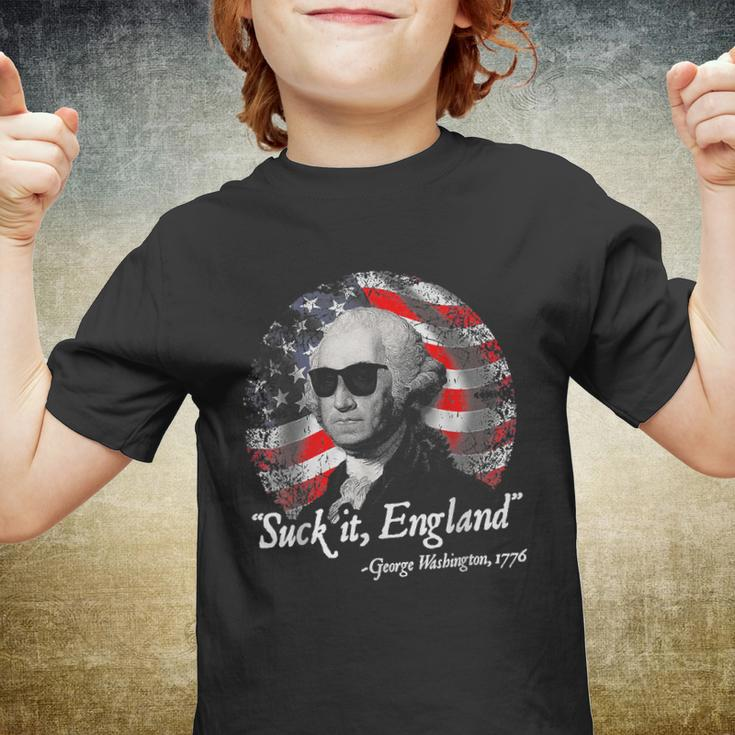 Suck It England Funny 4Th Of July George Washington Youth T-shirt