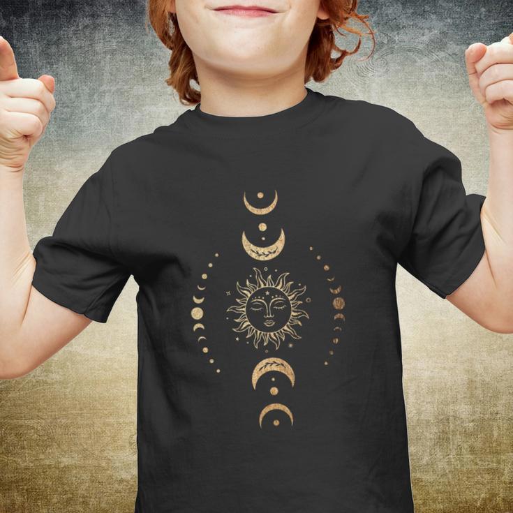 Sun And Moon Boho Celestial Tshirt Youth T-shirt