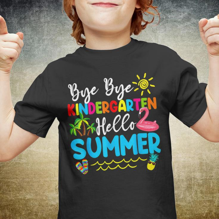 Teacher Student Kids Bye Bye Kindergarten Hello Summer Youth T-shirt