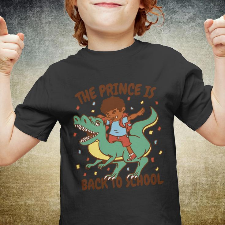 The Prince Is Back To School Dinosaur Dab Youth T-shirt