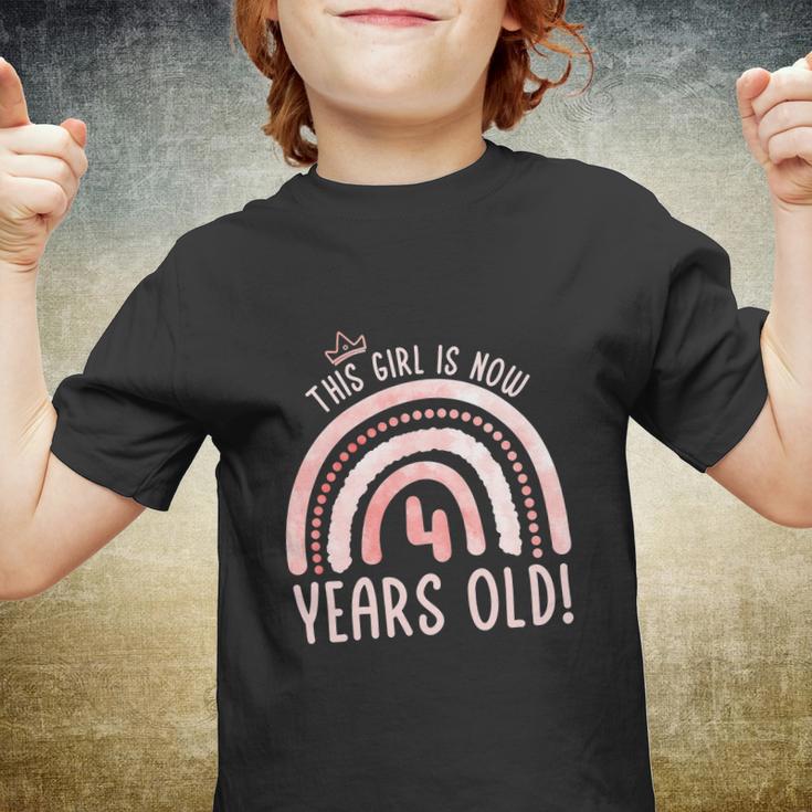 This Girl Is 4 Years Old Funny 4Th Birthday Fourth Birthday Youth T-shirt