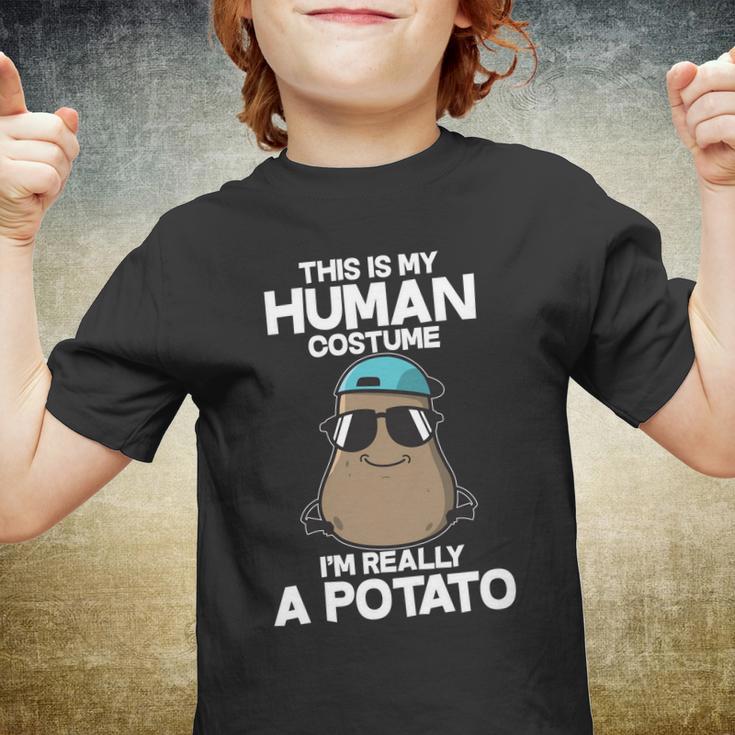 This Is My Human Costume Im Really A Potato Tshirt Youth T-shirt