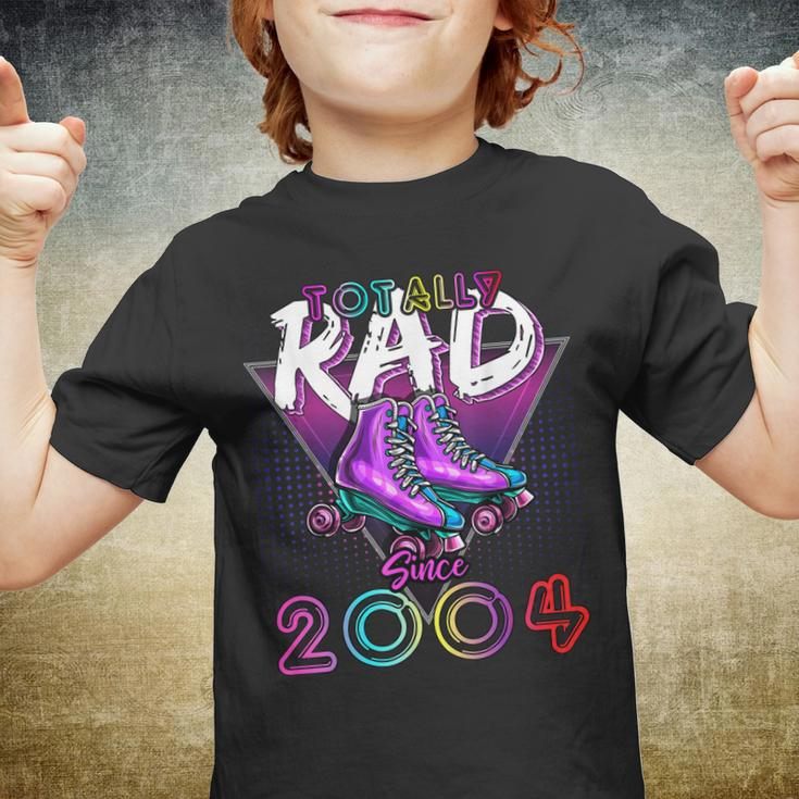 Totally Rad Since 2004 80S 18Th Birthday Roller Skating Youth T-shirt