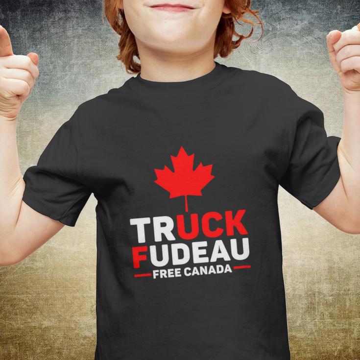 Truck Fudeau Anti Trudeau Truck Off Trudeau Anti Trudeau Free Canada Trucker Her Tshirt Youth T-shirt